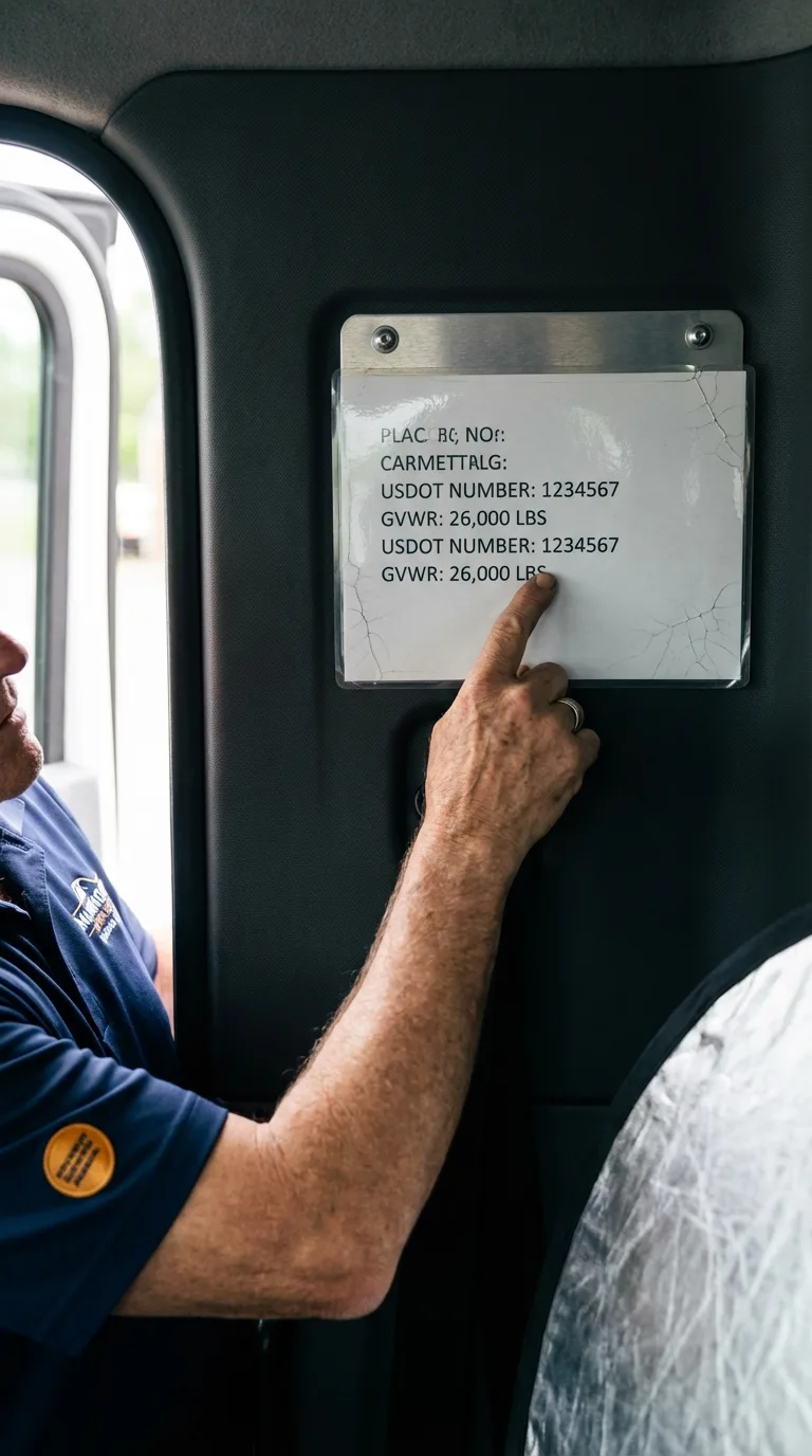USDOT licensing placard verification in Woodbine